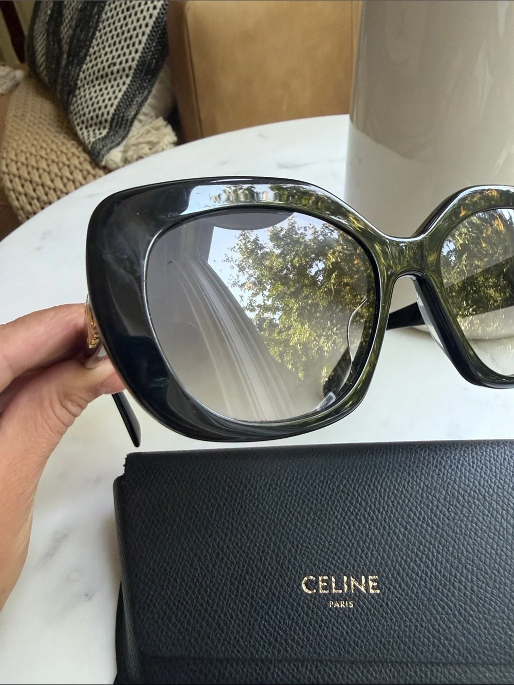 Celine Triomphe Logo Oversize Sunglasses
